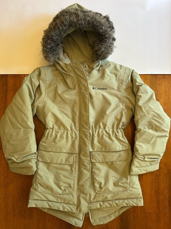 Columbia Other - Columbia Nordic Strider II Girls XXS 4/5 Green Omni-Heat Parka Faux Fur